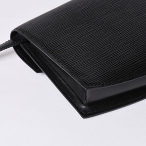 極美品 LOUIS VUITTON ルイヴィトン エピプレブール ショルダーバッグ M52562 エピレザー ブラック ゴールド金具 中古 4a000173