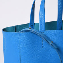 画像をギャラリービューアに読み込む, CELINE セリーヌ トートバッグ 2WAY BAG SMALL VERTICAL LEATHER ブルー カーキ 176163 美品 中古 4a000809