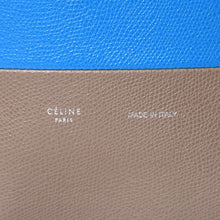 画像をギャラリービューアに読み込む, CELINE セリーヌ トートバッグ 2WAY BAG SMALL VERTICAL LEATHER ブルー カーキ 176163 美品 中古 4a000809