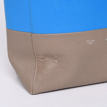 画像をギャラリービューアに読み込む, CELINE セリーヌ トートバッグ 2WAY BAG SMALL VERTICAL LEATHER ブルー カーキ 176163 美品 中古 4a000809
