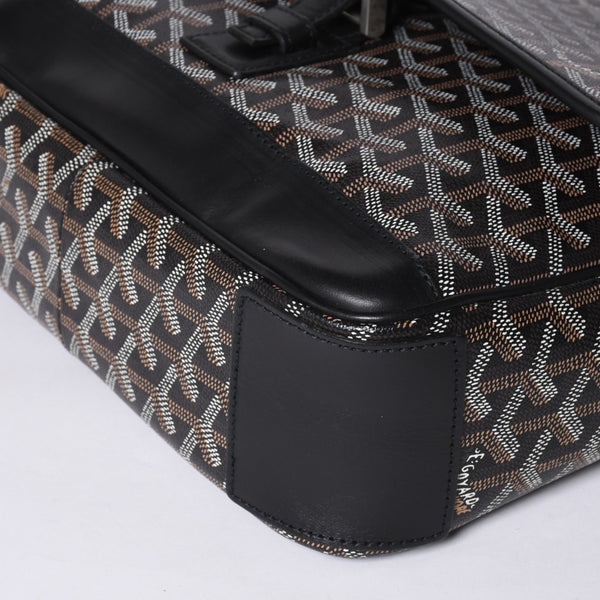 Very good condition GOYARD Granblue MM shoulder bag canvas calfskin black used 4a001230