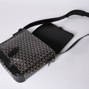Very good condition GOYARD Granblue MM shoulder bag canvas calfskin black used 4a001230
