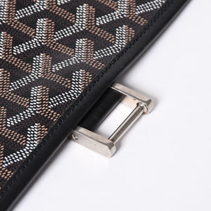 Very good condition GOYARD Granblue MM shoulder bag canvas calfskin black used 4a001230