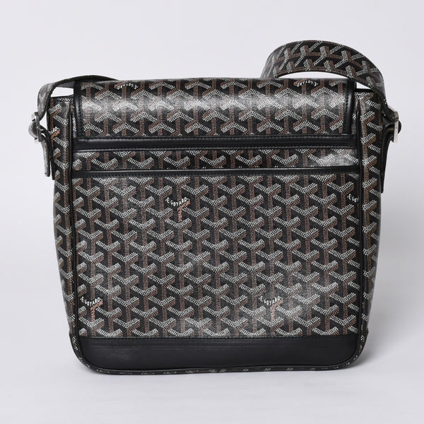 Very good condition GOYARD Granblue MM shoulder bag canvas calfskin black used 4a001230
