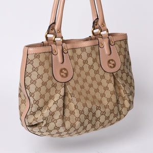 GUCCI Gucci Handbag 269953 GG Canvas Beige GG Logo GG Canvas Leather Good Condition Used 4a001091
