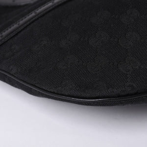 極美品 GUCCI グッチ ショルダーバッグ 114869 ワンショルダー GGキャンバス シェリーライン ブラック 4a001096