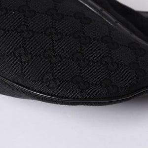 極美品 GUCCI グッチ ショルダーバッグ 114869 ワンショルダー GGキャンバス シェリーライン ブラック 4a001096