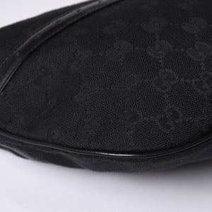 極美品 GUCCI グッチ ショルダーバッグ 114869 ワンショルダー GGキャンバス シェリーライン ブラック 4a001096