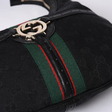 画像をギャラリービューアに読み込む, 極美品 GUCCI グッチ ショルダーバッグ 114869 ワンショルダー GGキャンバス シェリーライン ブラック 4a001096