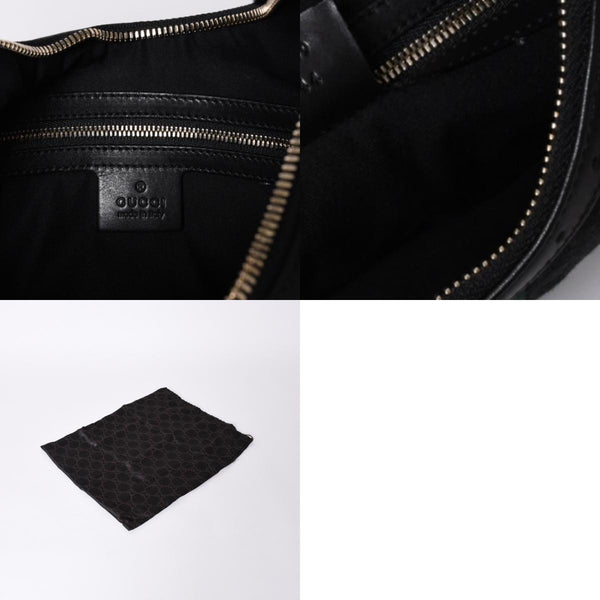極美品 GUCCI グッチ ショルダーバッグ 114869 ワンショルダー GGキャンバス シェリーライン ブラック 4a001096