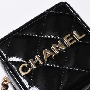 Very Good Condition CHANEL Mini Bag Charm Matelasse Chain Shoulder AP3154 Random Number Quilted Lambskin Gold Hardware Used 4a001232