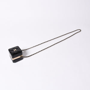 Very Good Condition CHANEL Mini Bag Charm Matelasse Chain Shoulder AP3154 Random Number Quilted Lambskin Gold Hardware Used 4a001232