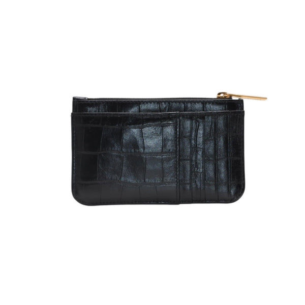 BALENCIAGA バレンシアガ コインケース カードホルダー 765465 ブラック ゴールド金具 美品 中古 4a001427