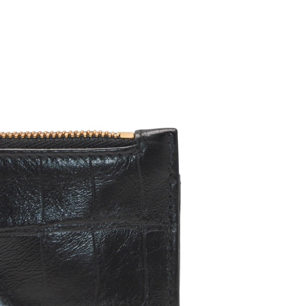 BALENCIAGA バレンシアガ コインケース カードホルダー 765465 ブラック ゴールド金具 美品 中古 4a001427