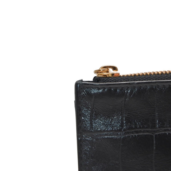 BALENCIAGA バレンシアガ コインケース カードホルダー 765465 ブラック ゴールド金具 美品 中古 4a001427