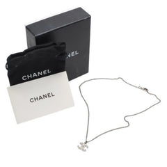 極美品 CHANEL シャネル ネックレス ココマーク ラインストーン F12W necklace F12W CC stone 中古 4a000664