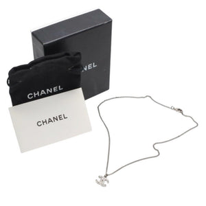 極美品 CHANEL シャネル ネックレス ココマーク ラインストーン F12W necklace F12W CC stone 中古 4a000664