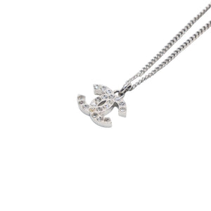 極美品 CHANEL シャネル ネックレス ココマーク ラインストーン F12W necklace F12W CC stone 中古 4a000664