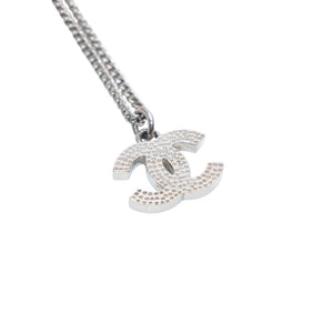 極美品 CHANEL シャネル ネックレス ココマーク ラインストーン F12W necklace F12W CC stone 中古 4a000664