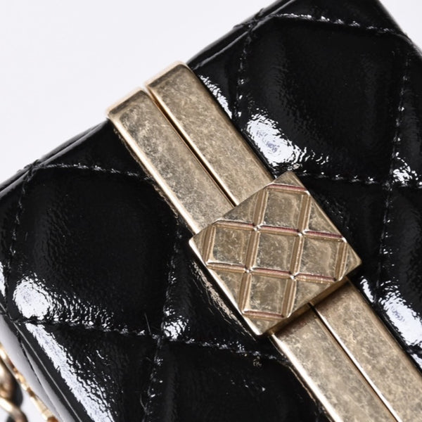 Very Good Condition CHANEL Mini Bag Charm Matelasse Chain Shoulder AP3154 Random Number Quilted Lambskin Gold Hardware Used 4a001232