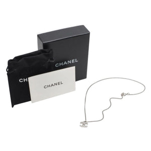 Very Good Condition CHANEL Necklace Coco Mark Rhinestone F12W SV necklace CC rhinestone SV F12W Good Condition Used 4a000657