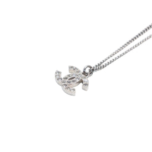 Very Good Condition CHANEL Necklace Coco Mark Rhinestone F12W SV necklace CC rhinestone SV F12W Good Condition Used 4a000657