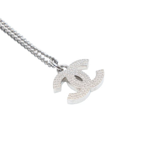 Very Good Condition CHANEL Necklace Coco Mark Rhinestone F12W SV necklace CC rhinestone SV F12W Good Condition Used 4a000657