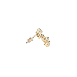 Very Good Condition CHANEL Chanel Earrings Chain x Rhinestone Coco Mark F20P Gold earring CC chain on rhinestone F20P GD Good Condition Used 4a000662