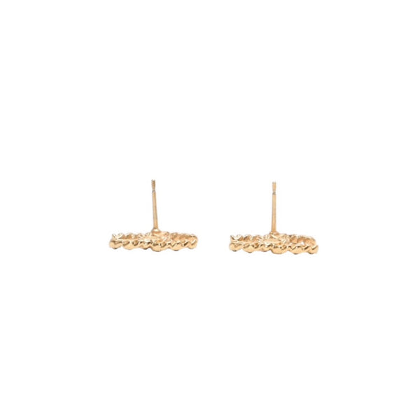 Very Good Condition CHANEL Chanel Earrings Chain x Rhinestone Coco Mark F20P Gold earring CC chain on rhinestone F20P GD Good Condition Used 4a000662