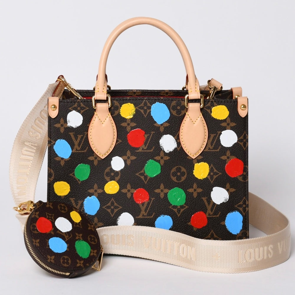 新品同様 LOUIS VUITTON ルイヴィトン オンサゴーPM 草間彌生 M46380 モノグラム レディース 中古 4a001358