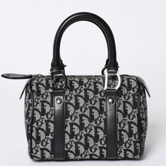 Very Good Condition Christian Dior Dior Handbag Mini Boston Trotter Black Speedy 20cm Used 4a001270
