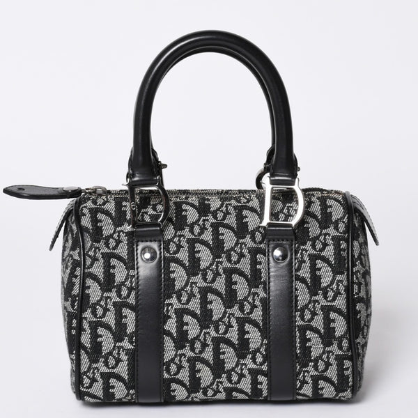 Very Good Condition Christian Dior Dior Handbag Mini Boston Trotter Black Speedy 20cm Used 4a001270