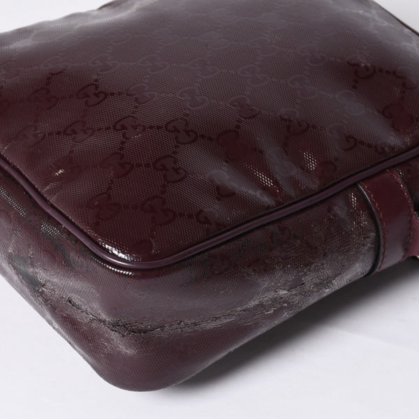 GUUCI グッチ Shoulder Bag ショルダーバッグ GGスプリーム 233268 ワインレッド 美品 中古 4a000270