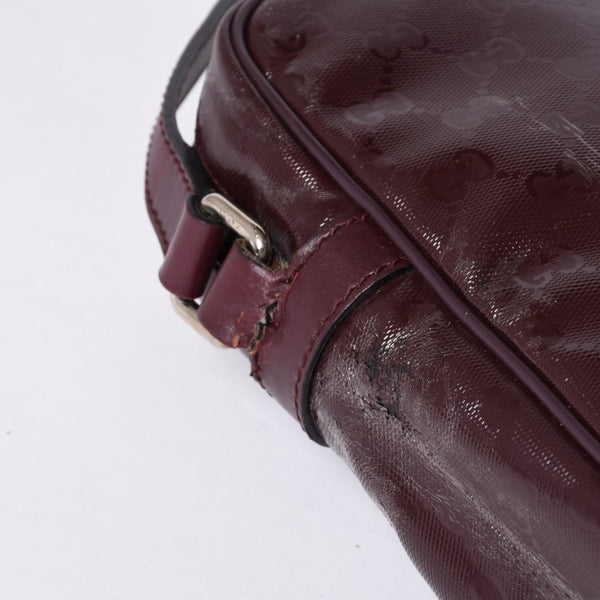 GUUCI グッチ Shoulder Bag ショルダーバッグ GGスプリーム 233268 ワインレッド 美品 中古 4a000270