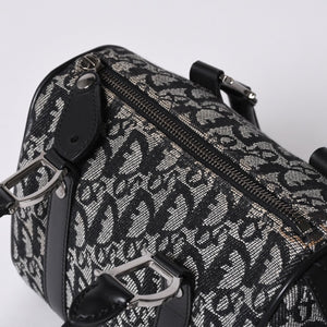 Very Good Condition Christian Dior Dior Handbag Mini Boston Trotter Black Speedy 20cm Used 4a001270
