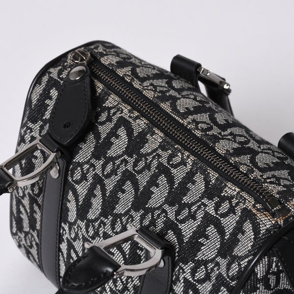 Very Good Condition Christian Dior Dior Handbag Mini Boston Trotter Black Speedy 20cm Used 4a001270