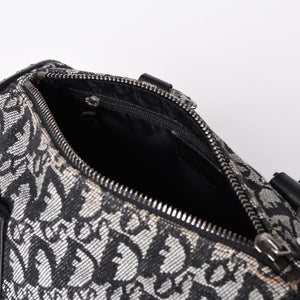 Very Good Condition Christian Dior Dior Handbag Mini Boston Trotter Black Speedy 20cm Used 4a001270