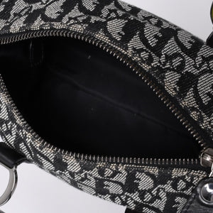 Very Good Condition Christian Dior Dior Handbag Mini Boston Trotter Black Speedy 20cm Used 4a001270