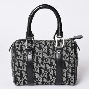 Very Good Condition Christian Dior Dior Handbag Mini Boston Trotter Black Speedy 20cm Used 4a001270