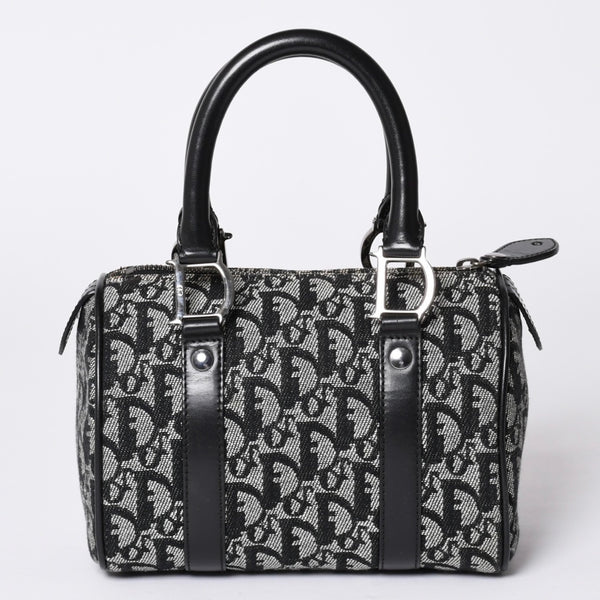Very Good Condition Christian Dior Dior Handbag Mini Boston Trotter Black Speedy 20cm Used 4a001270