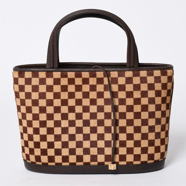 極美品 LOUIS VUITTON ルイヴィトン ダミエソバージュ インパラ ハンドバッグ M92133 ハラコ レザー ゴールド金具 中古 4b013864