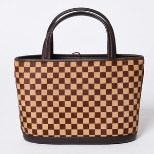 極美品 LOUIS VUITTON ルイヴィトン ダミエソバージュ インパラ ハンドバッグ M92133 ハラコ レザー ゴールド金具 中古 4b013864