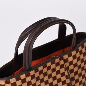 極美品 LOUIS VUITTON ルイヴィトン ダミエソバージュ インパラ ハンドバッグ M92133 ハラコ レザー ゴールド金具 中古 4b013864