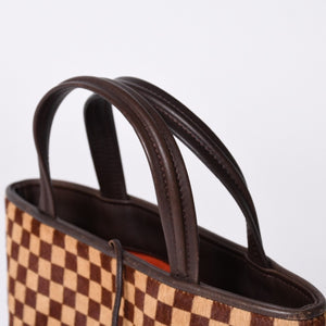 極美品 LOUIS VUITTON ルイヴィトン ダミエソバージュ インパラ ハンドバッグ M92133 ハラコ レザー ゴールド金具 中古 4b013864