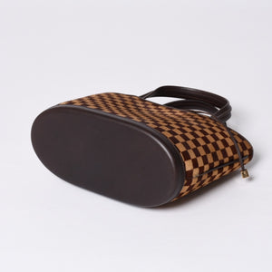 極美品 LOUIS VUITTON ルイヴィトン ダミエソバージュ インパラ ハンドバッグ M92133 ハラコ レザー ゴールド金具 中古 4b013864