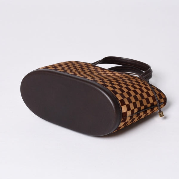 極美品 LOUIS VUITTON ルイヴィトン ダミエソバージュ インパラ ハンドバッグ M92133 ハラコ レザー ゴールド金具 中古 4b013864