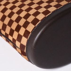 極美品 LOUIS VUITTON ルイヴィトン ダミエソバージュ インパラ ハンドバッグ M92133 ハラコ レザー ゴールド金具 中古 4b013864