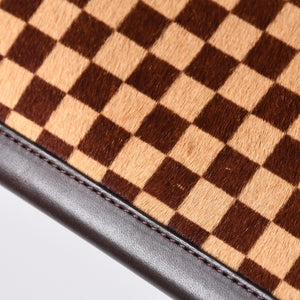 極美品 LOUIS VUITTON ルイヴィトン ダミエソバージュ インパラ ハンドバッグ M92133 ハラコ レザー ゴールド金具 中古 4b013864