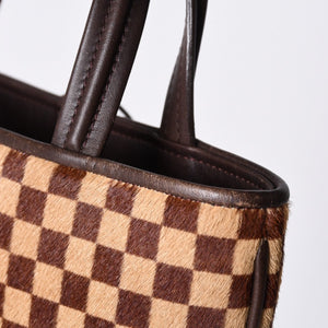 極美品 LOUIS VUITTON ルイヴィトン ダミエソバージュ インパラ ハンドバッグ M92133 ハラコ レザー ゴールド金具 中古 4b013864
