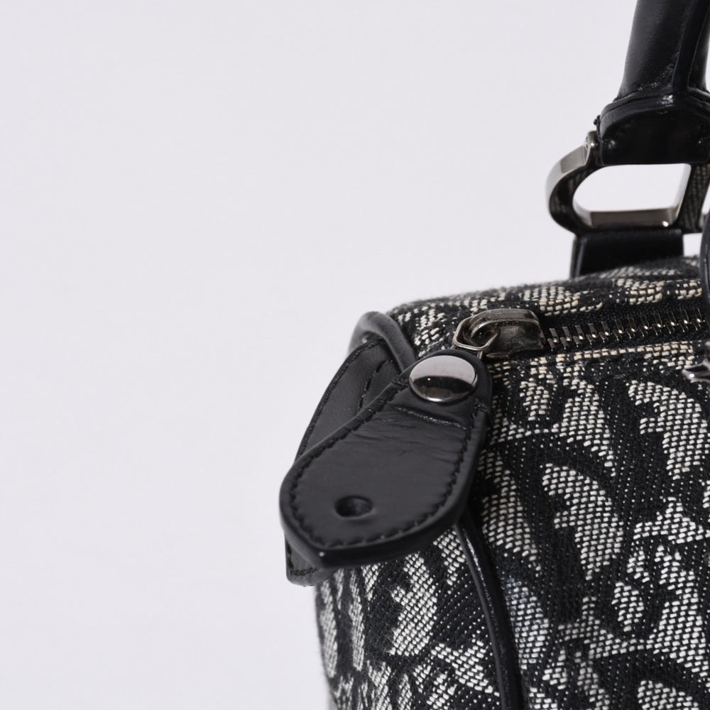 極美品 Christian Dior ディオール ハンドバッグ ミニボストン トロッター ブラック スピーディ 20cm 中古 4a001270
